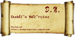 Dudás Nárcisz névjegykártya