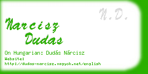 narcisz dudas business card