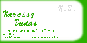 narcisz dudas business card